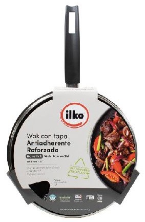Ilko Wok Aluminio 28Cm C/tapa U