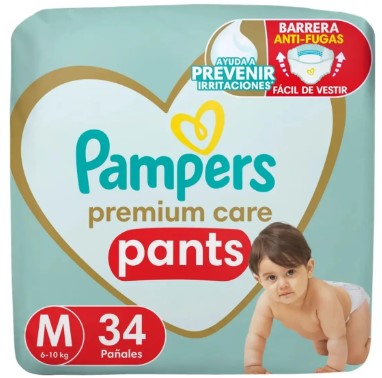 Pampers Pañal Bebe Pants Med 34 U